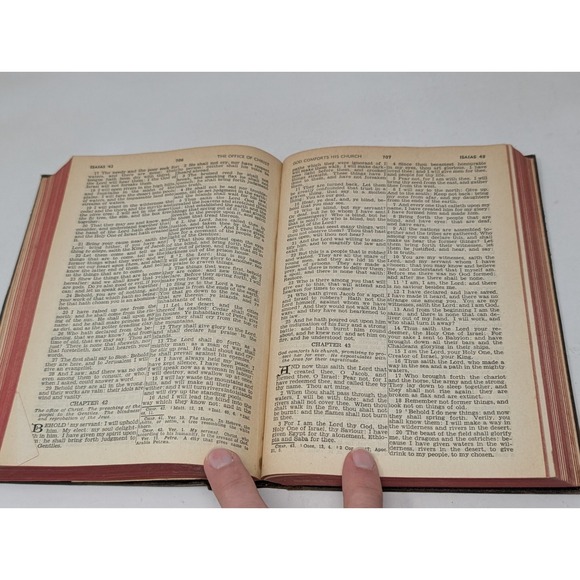 The Holy Bible The Douay Bible House 1941 Hardcover Pope Leo XIII VTG 1940s 40s - Picture 10 of 16